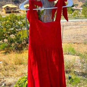 H&M embroidered red dress! M